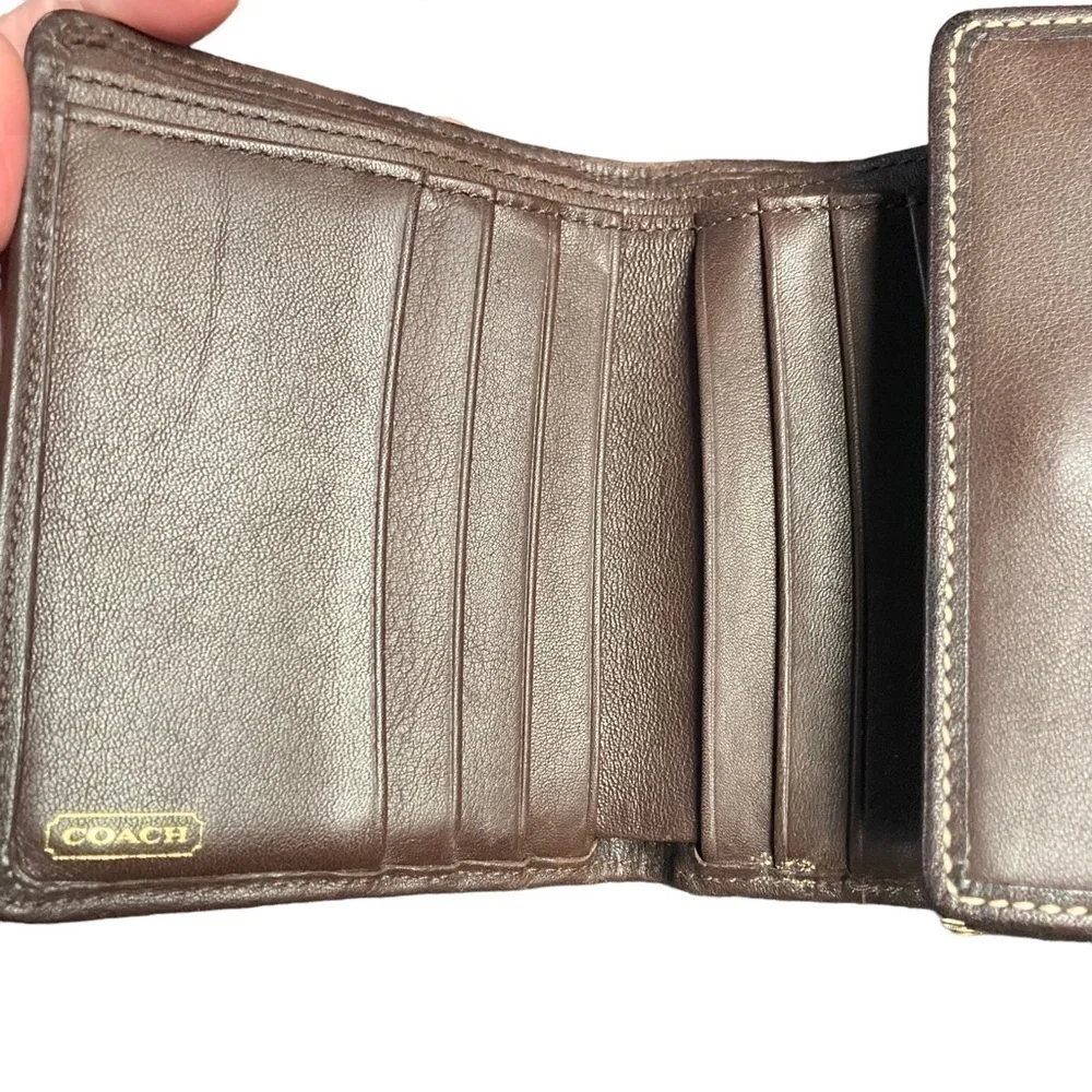 Coach vintage mahagony brown small clutch wallet - Picture 14 of 16